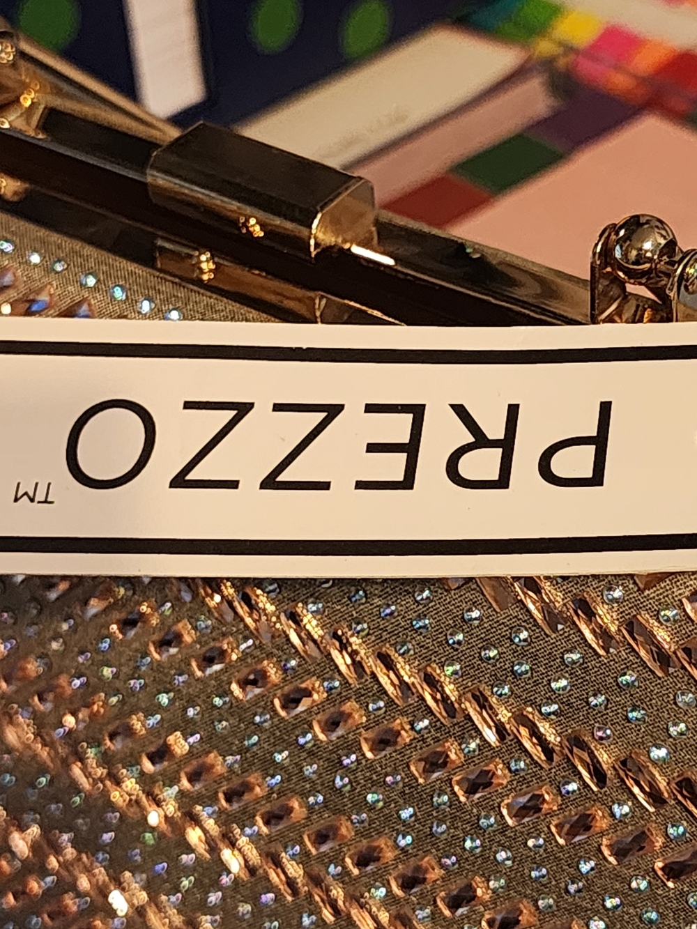 Prezzo Gold Beaded Evening Top-Handle Clutch - Picture 6 of 8